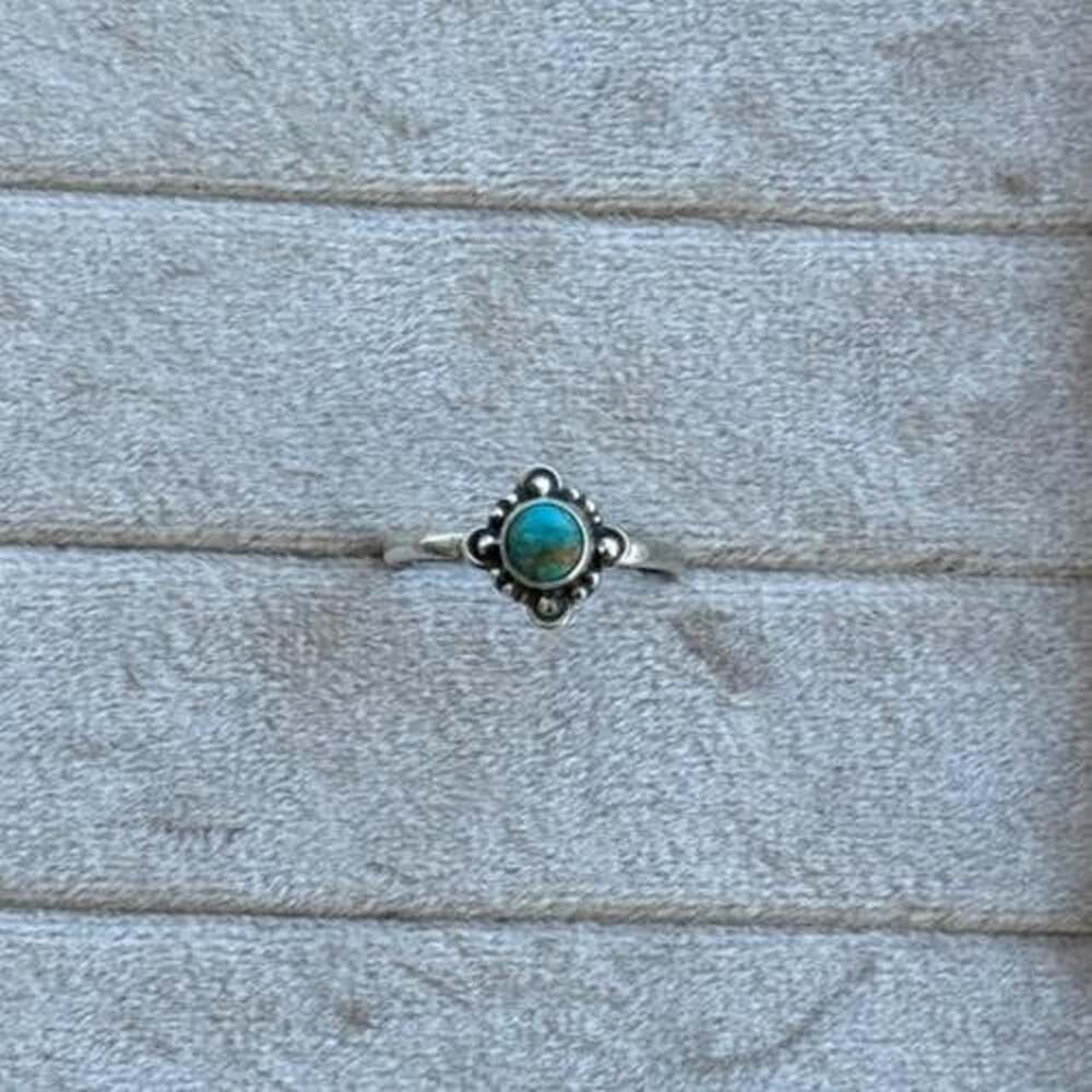 Southwestern Kingman Turquoise Ring .925 Sterling Silver Artisan Handmade